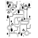 Apple Blossom - Road Pattern -  Embossing Folder 4x6 inch