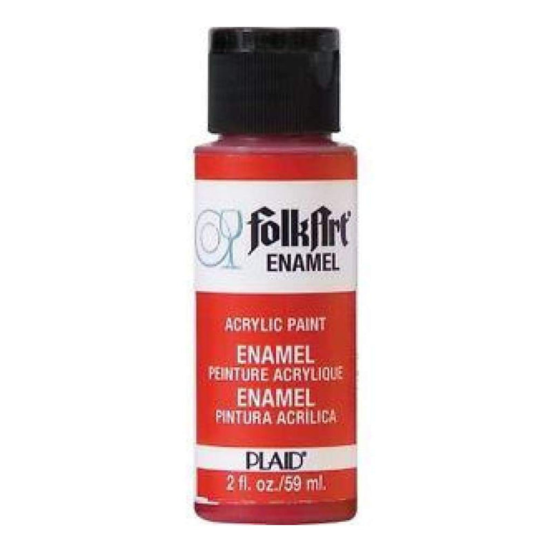 FolkArt Enamel Paint 2oz - Engine Red