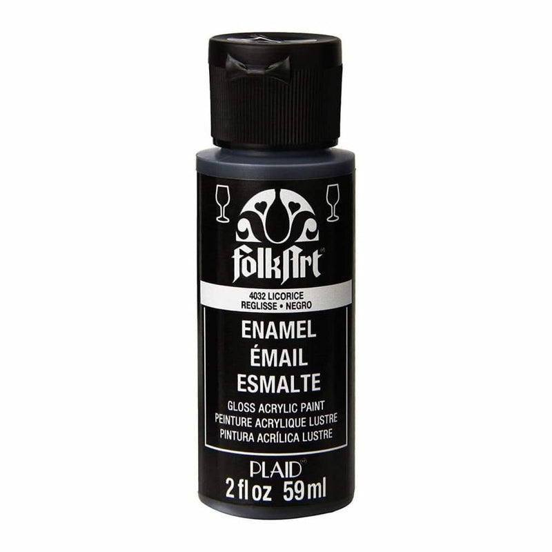 FolkArt Enamel Paint 2oz - Licorice