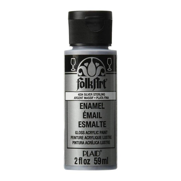FolkArt Enamel Paint 2oz - Metallic Silver