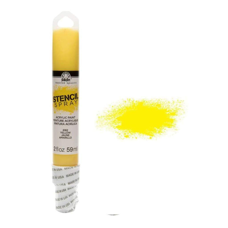 FolkArt Stencil Spray 2oz - Yellow