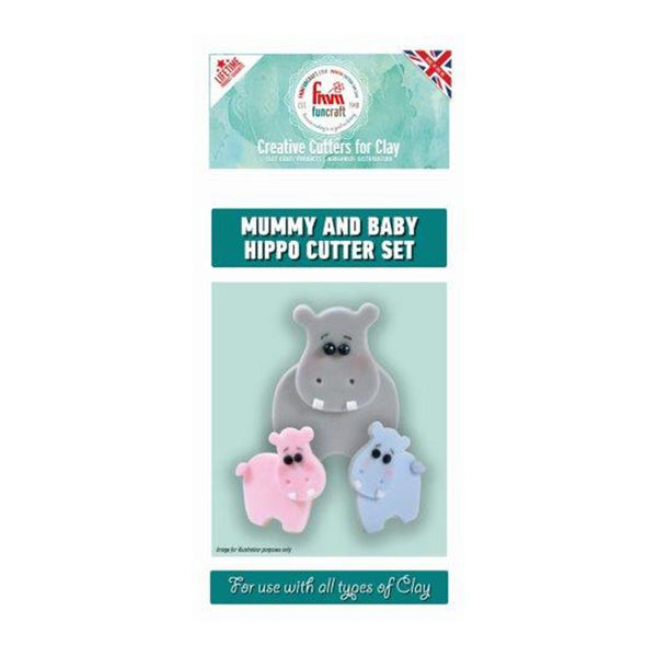 Creative Expressions - FMM Funcraft Cutters - Mummy & Baby Hippo Set