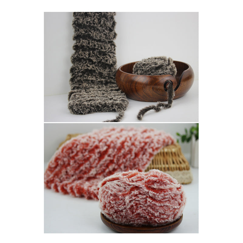 Poppy Crafts Faux Fur Yarn 50g - Red Stag