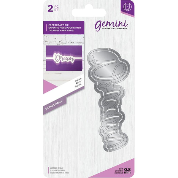 Gemini Papercraft Die - Dream 1.5 inch X3.5 inch