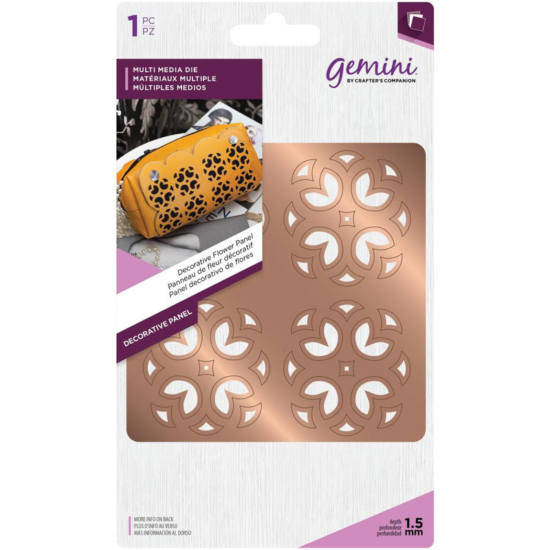 Crafters Companion Gemini Multi-Media Dies - Decorative Flower Panel - 3.9in x 3.9in*