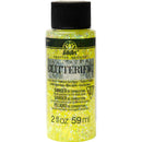 FolkArt - Glitterific Glitter Paint 2oz - Neon Yellow
