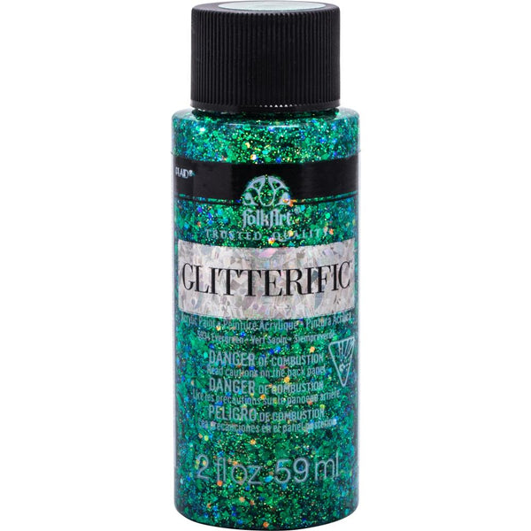 FolkArt - Glitterific Glitter Paint 2oz - Evergreen