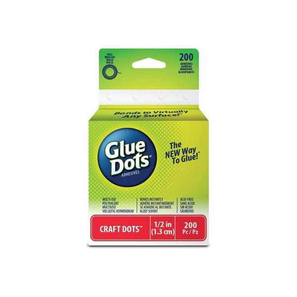 Glue Dots Clear Dot Roll Craft .5" 200/Pkg