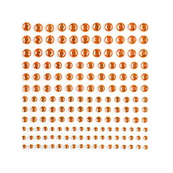 Poppy Crafts Self-Adhesive Rhinestone Sheet - Golden orange