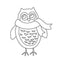 Gourmet Rubber Stamps Cling Stamps 3.25X6.75 Large Owl