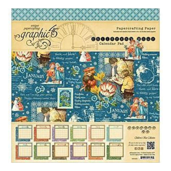 Graphic 45 Calendar Pad 12 Inch X12 Inch 24 Pack Graphic 45 Childrens Hour