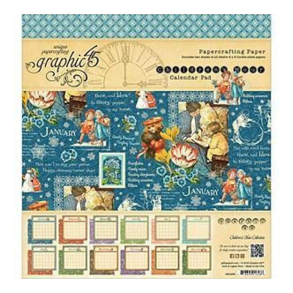 Graphic 45 Calendar Pad 8 Inch X8 Inch 24 Pack Graphic 45 Childrens Hour
