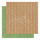 Graphic 45 - Happy Holly Days 12x12 Paper - Candy Cane Ribbons
