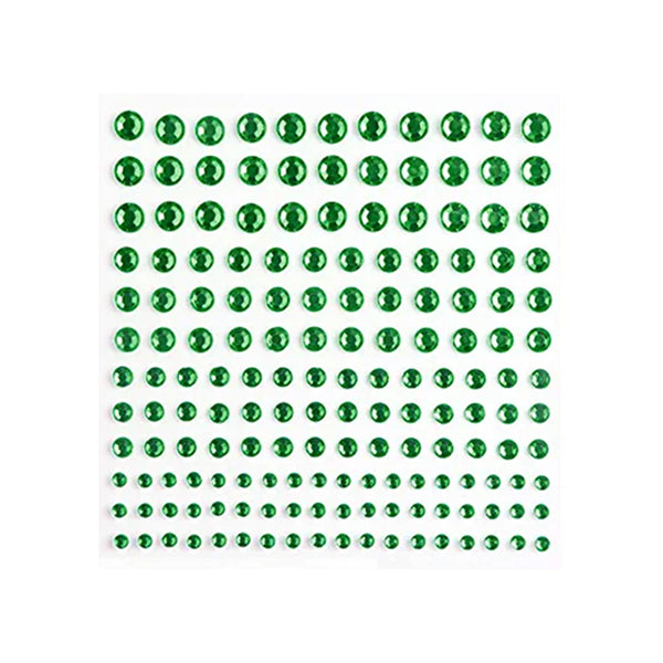 Poppy Crafts Self-Adhesive Rhinestone Sheet - Green