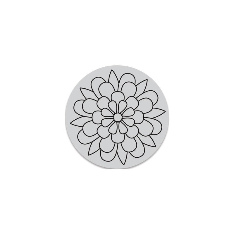 Hero Arts Florals Clings Stamps 3.5 inch X3.5 inch Outline Bloom