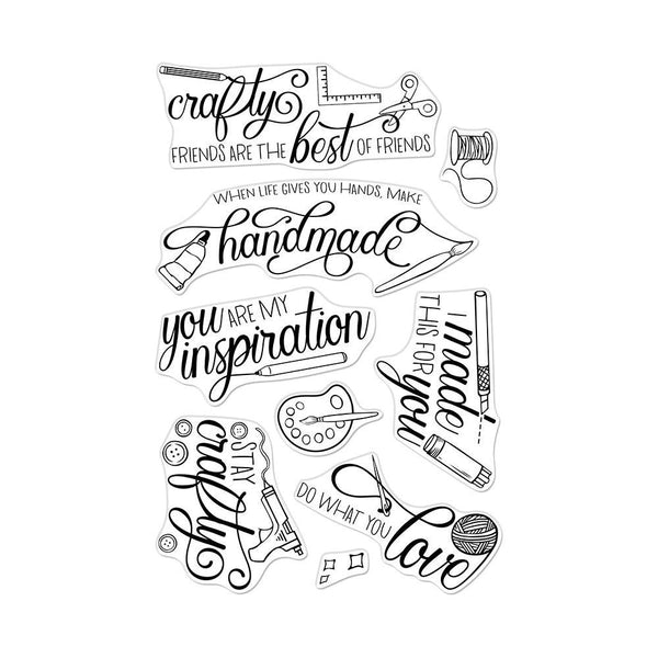 Hero Arts Clear Stamps 4 inch X6 inch Crafty Messages