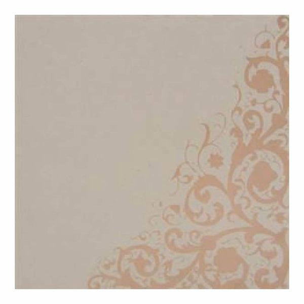 Hambly Screen Prints - 12X12 Screen Printed Paper - Corner Vine - Metallic Copper On Kraft (Pack Of 5)