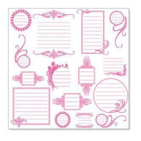 Hambly Screen Prints - Journaling Bits Overlay - Pink (Pack Of 5)