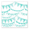 Hambly Screen Prints - Pennants Overlay - Antique Teal Blue (Pack Of 5)