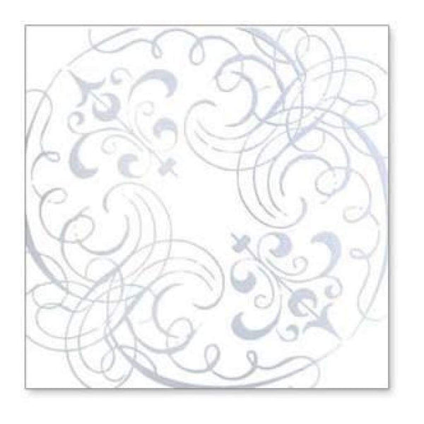 Hambly Screen Prints - Swashes & Swirls Overlay - Metallic Silver (Pack Of 5)