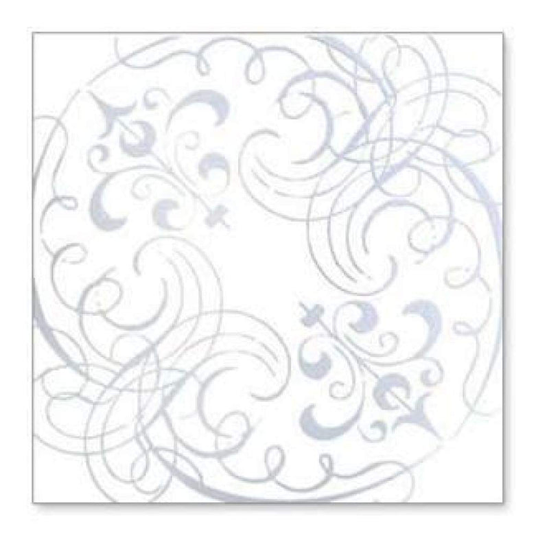 Hambly Screen Prints - Swashes & Swirls Overlay - Metallic Silver (Pack Of 5)