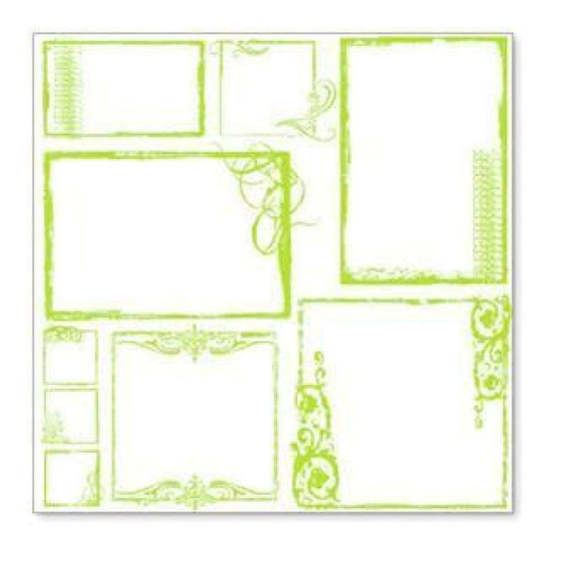 Hambly Screen Prints - Urban Chic Frames Overlay - Lime Green (Pack Of 5)