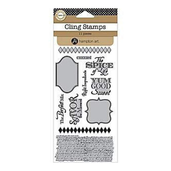 Hampton Art - Canvas Corp Cling Stamps 4X8 Sheet Savor The Moment