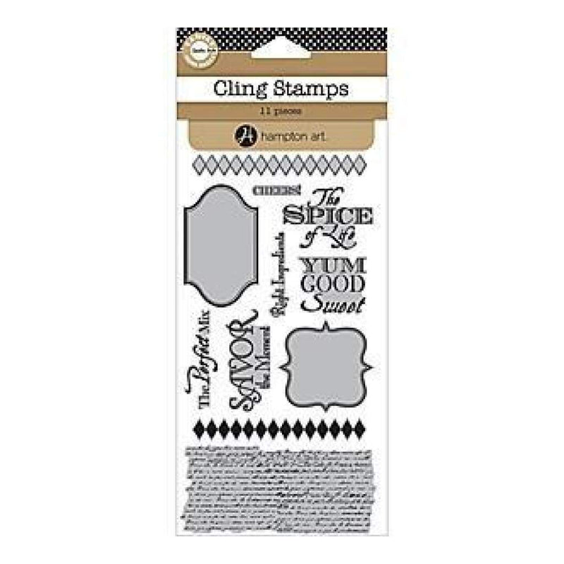 Hampton Art - Canvas Corp Cling Stamps 4X8 Sheet Savor The Moment