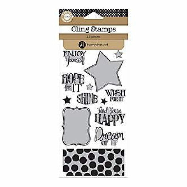 Hampton Art - Canvas Corp Cling Stamps 4X8 Sheet Shine