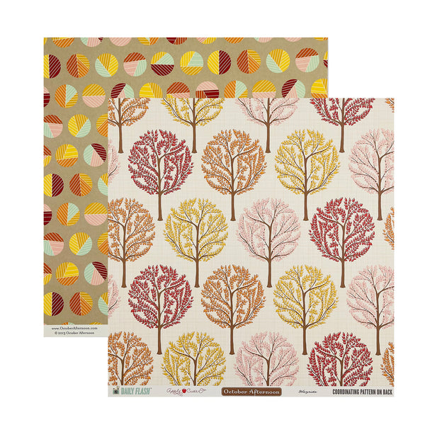October Afternoon - Apple Cider Collection - 12x12 D/Sided Single Sheet Paper - Hayride