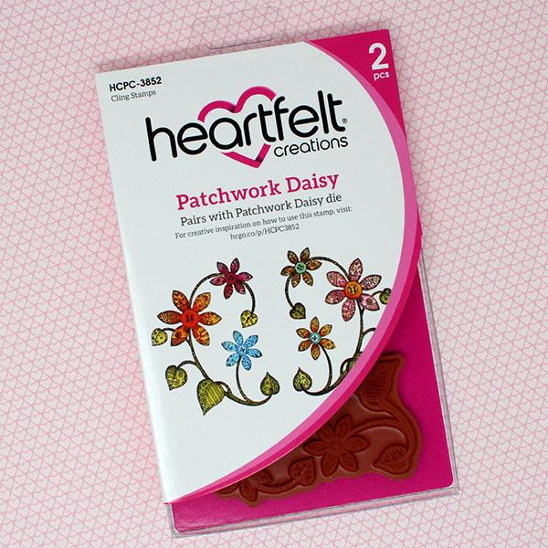 Heartfelt Creations Cling Rubber Stamp Set 5 inch X6.5 inch - Patchwork Daisy