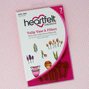 Heartfelt Creations Cling Rubber Stamp Set 5X6.5in - Tulip Vase & Fillers .75 To 3.5in*