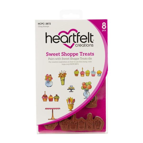 Heartfelt Creations - Cling Rubber Stamp Set - Sweet Shoppe Treats .75 To 3in
