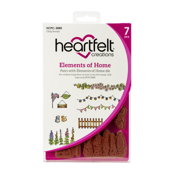 Heartfelt Creations Cling Rubber Stamp Set - Elements Of Home 1in To 4.5in*