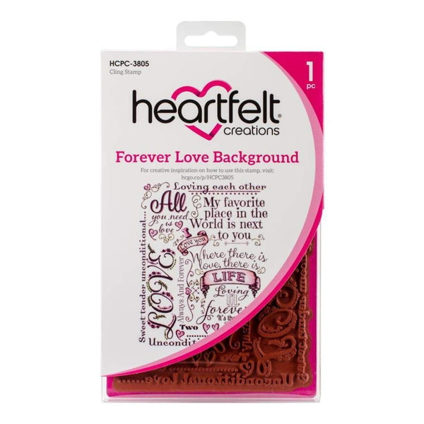 Heartfelt Creations Cling Rubber Stamp Set Heartfelt Love-Forever Love Background