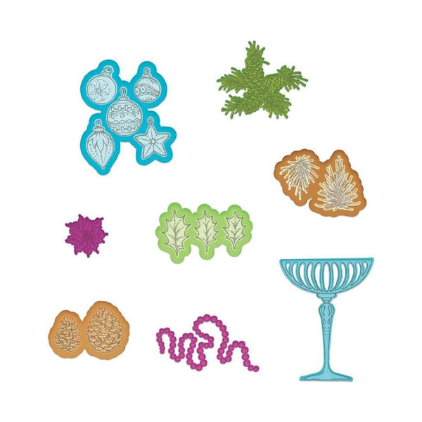 Heartfelt Creations Cut & Emboss Dies Merry & Bright Accents