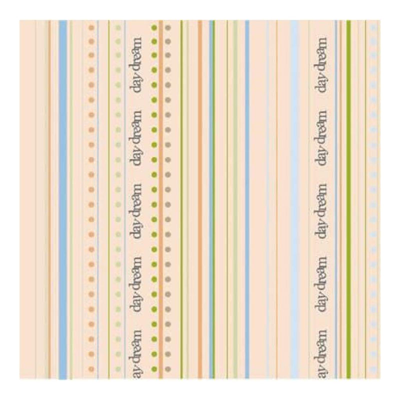 Heidi Grace - Pocket Scraps Day Dreamer Stripes 12X12 Glitter Paper (Pack Of 5)