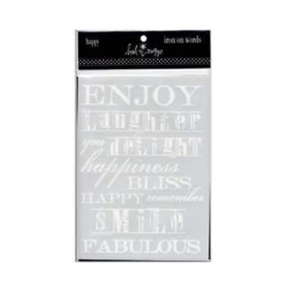 Heidi Swapp - Iron-Ons- Theme Words Mini- Happy