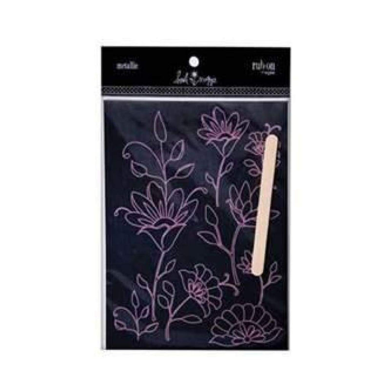 Heidi Swapp - Metallic Rub-Ons - Flowers Pink