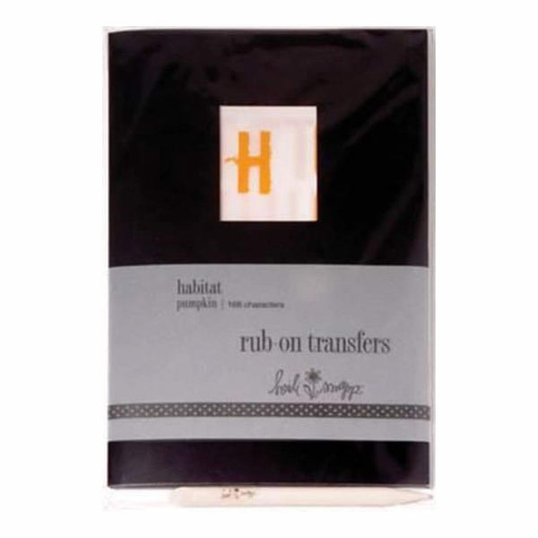 Heidi Swapp - Rub-On Alphabet- 1 1/4 Habitat- Pumpkin