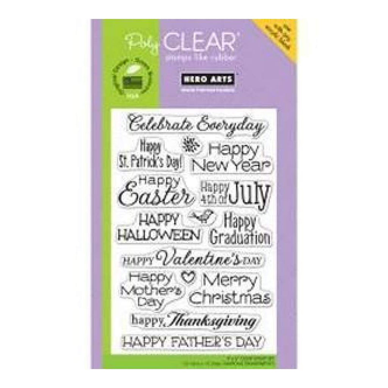 Hero Arts Clear Stamps 4Inch X6inch Sheet Celebrate Everyday