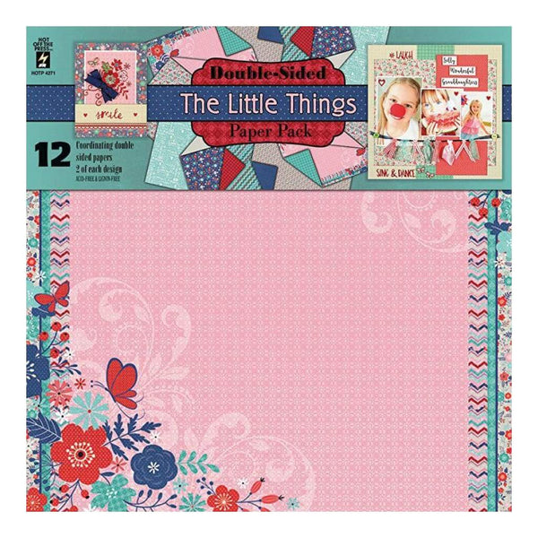 Hot Off The Press Double-Sided Paper Pack 12 inch X12 inch 12 pack - The Little Things