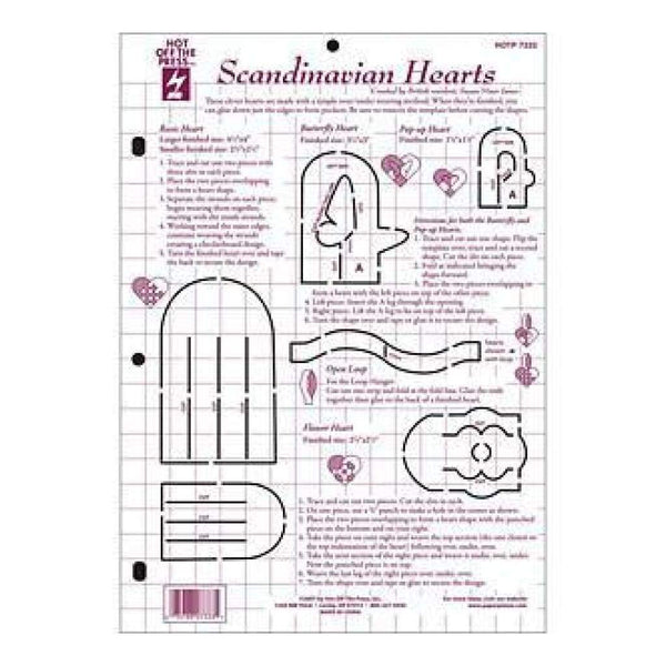 Hot Off The Press Template 8.5In. X11in.  Scandinavian Hearts
