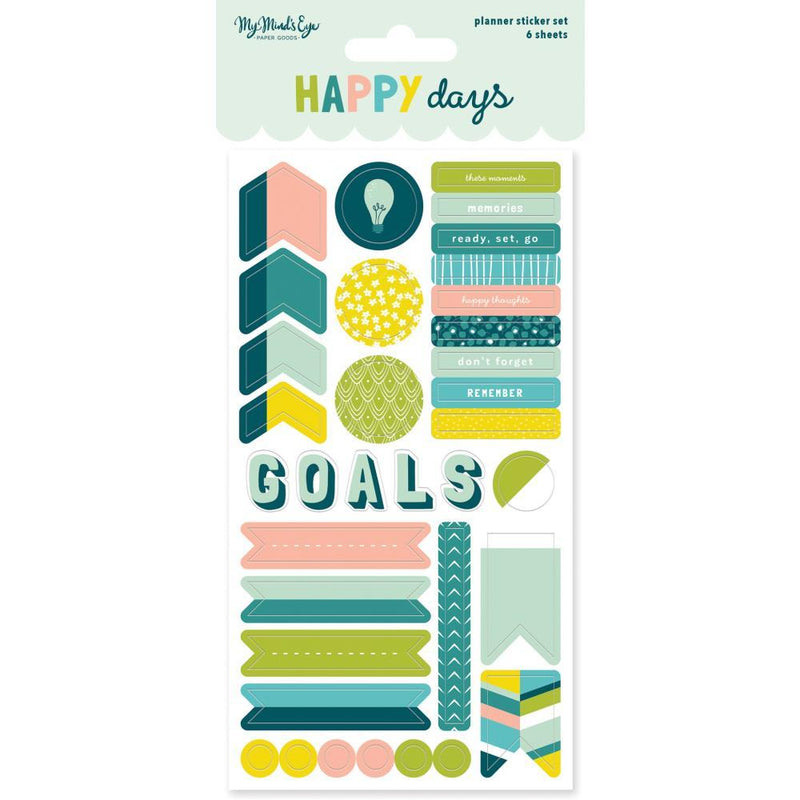 My Minds Eye - Happy Days Planner Sticker Set 6 pack