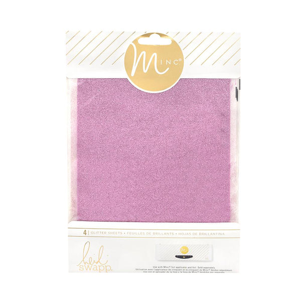 Heidi Swapp Minc Glitter Sheets 6 inch X8 inch  4 pack - Pink