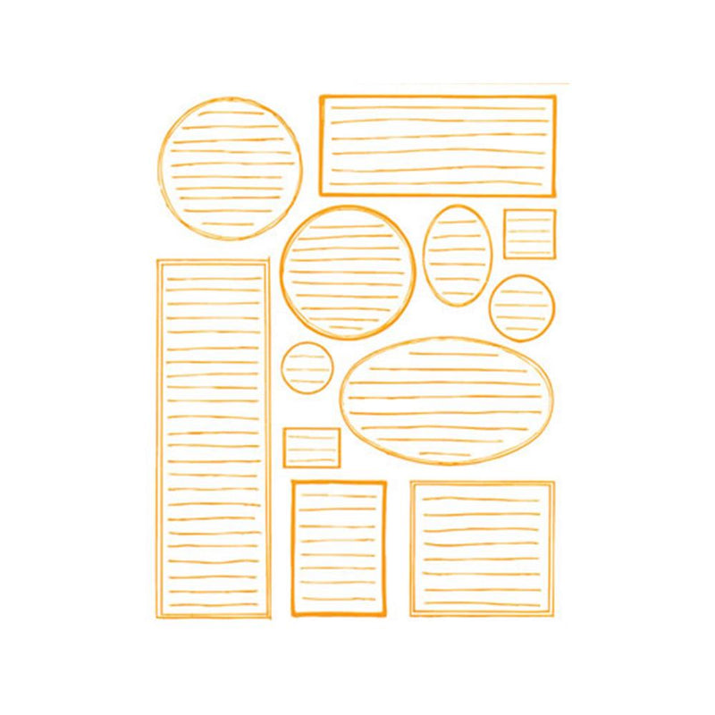 Hambley Screen Prints - Rub-ons Journaling Bits - Orange