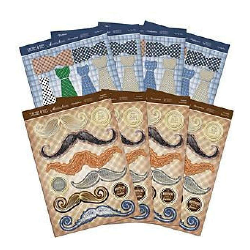 Hunkydory Charming Chaps Foiled Die-Cuts 8 Pack Tashes & Ties