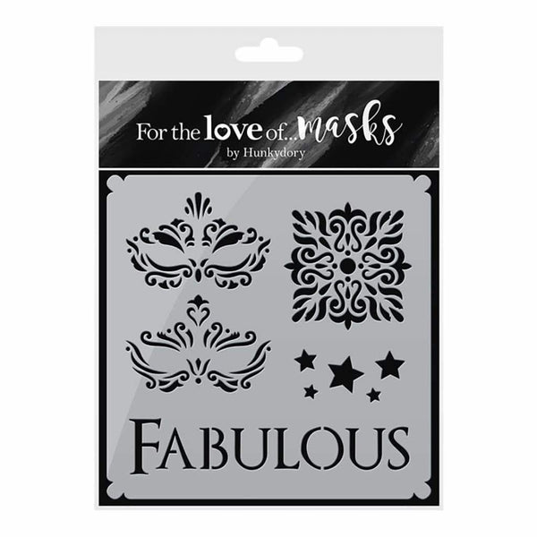 Hunkydory For The Love Of Masks A6 Stencil - Masquerade Ball