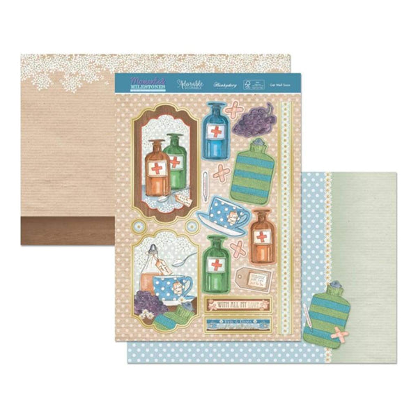 Hunkydory Moments & Milestones A4 Topper Set Get Well Soon