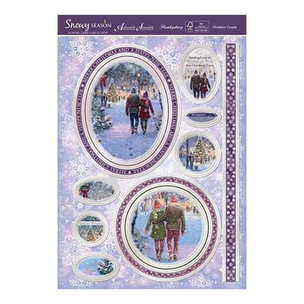 Hunkydory Snowy Scenes A4 Topper Set Christmas Couple